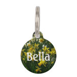 Yellow and White Daffodils Spring Flowers Pet ID Tag