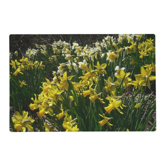 Yellow and White Daffodils Spring Flowers Placemat (Front)