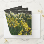 Yellow and White Daffodils Spring Flowers Pocket Folder