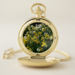 Yellow and White Daffodils Spring Flowers Pocket Watch