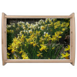 Yellow and White Daffodils Spring Flowers Serving Tray