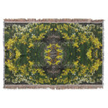 Yellow and White Daffodils Spring Flowers Throw Blanket