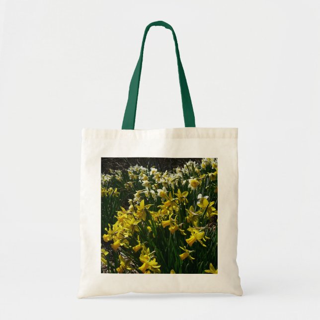 Yellow and White Daffodils Spring Flowers Tote Bag (Front)