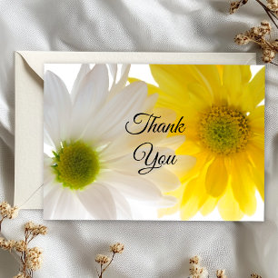 Yellow and White Daisies Flat Thank You Notes