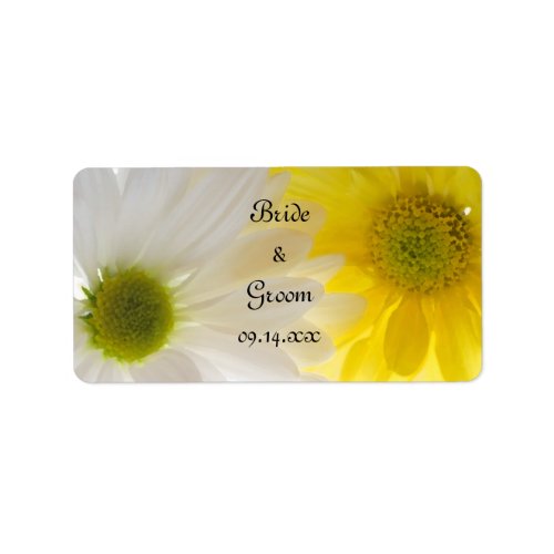 Yellow and White Daisies Wedding Favor Tags