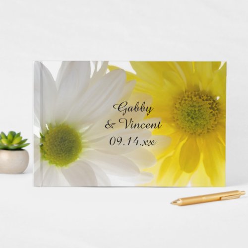 Yellow and White Daisies Wedding Guest Book