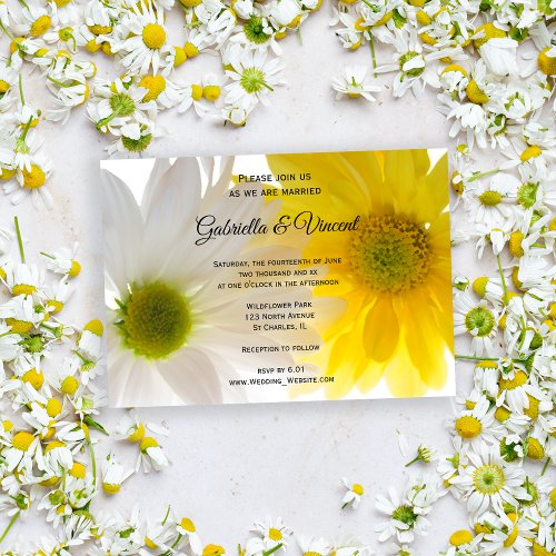 Two Daisies Wedding Invitation