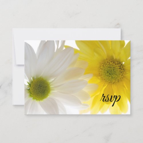 Yellow and White Daisies Wedding RSVP