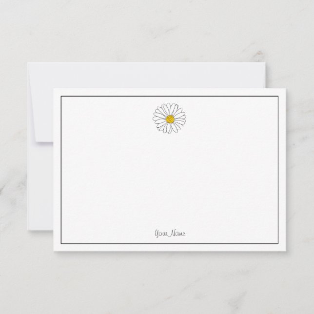 Yellow and White Daisy Note Card (Front)