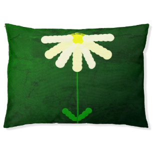 Yellow and White Daisy Pet Bed