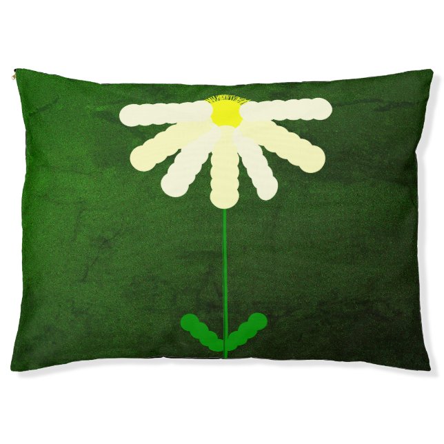 Yellow and White Daisy Pet Bed (Front)