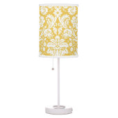 Yellow and White Damask Table Lamp (Right)