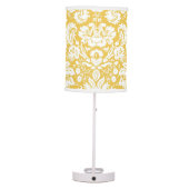 Yellow and White Damask Table Lamp (Back)