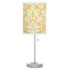 Yellow and White Damask