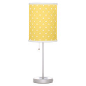 Yellow and white delicate polka dot table lamp (Right)