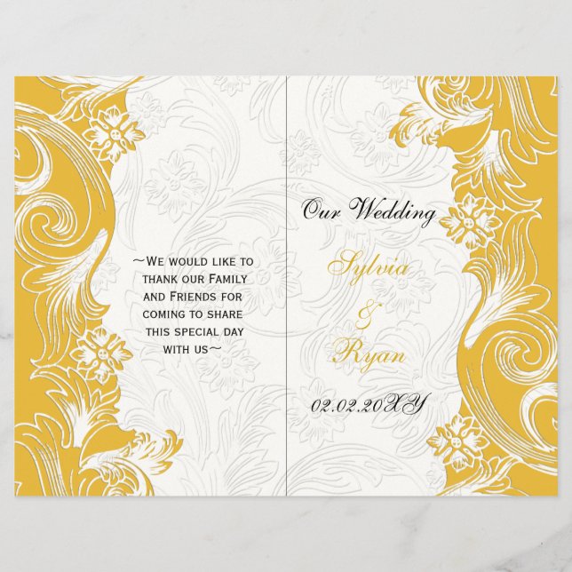 Yellow and White Floral Spring Wedding (Front)