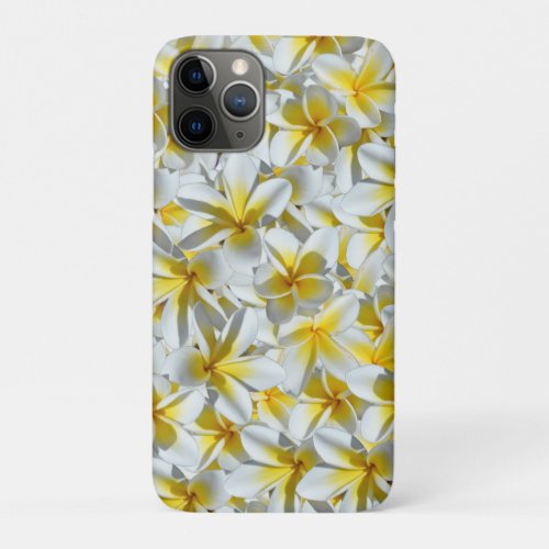 Yellow And White Frangipani Cluster   iPhone 11 Pro Case