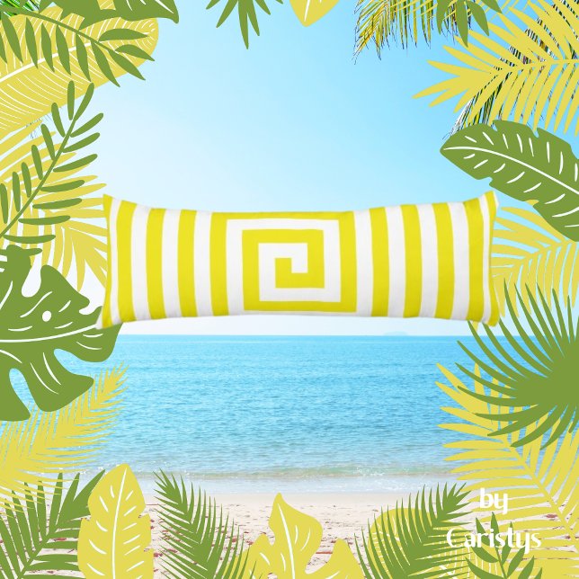 Yellow and White Geometrics Solid Reverse   Body Pillow (Creator Uploaded)