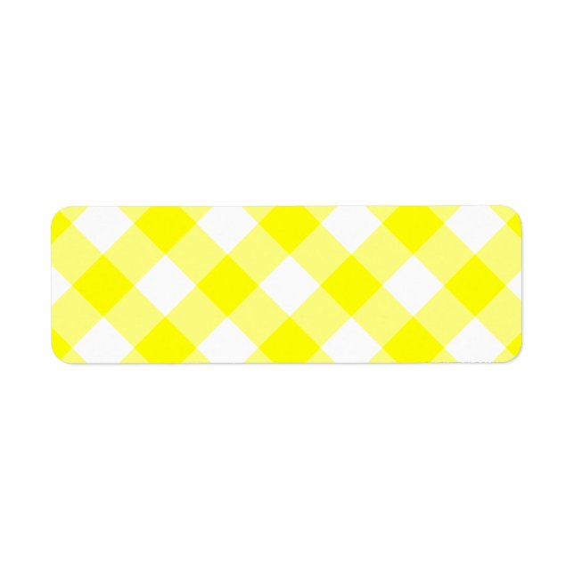 Yellow and White Gingham Label (Front)