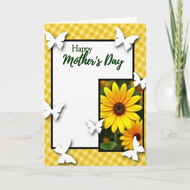 Yellow And White Happy Day Card (Front)