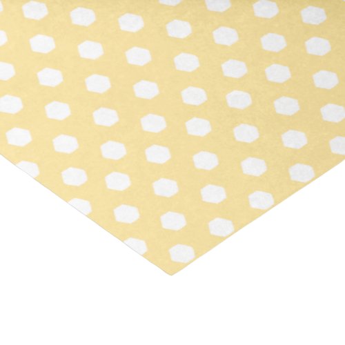 Yellow and White Honeycomb Pattern Tissue Paper