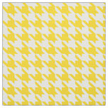 Yellow and White Houndstooth Check Fabric