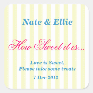 Yellow and white 'How Sweet it is' Sticker