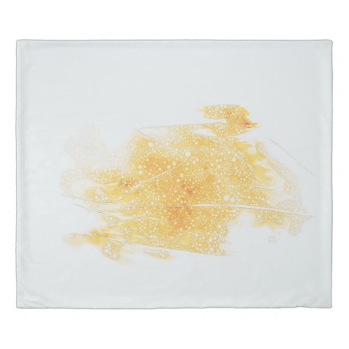 Yellow and white illustration duvet cover