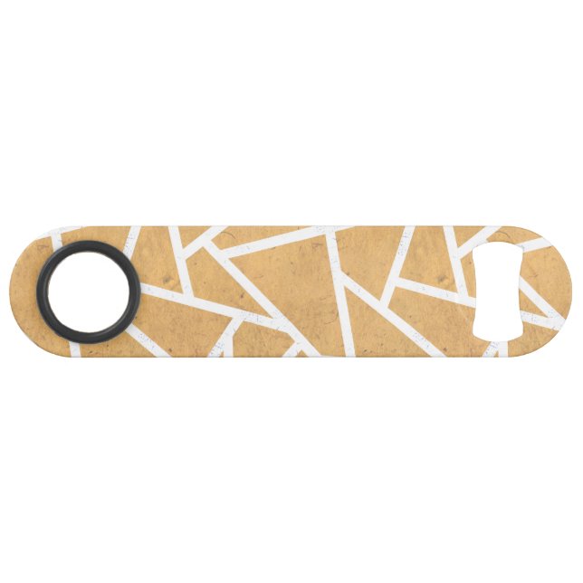 Yellow and white mosaic pattern bar key (Front (Horizontal))