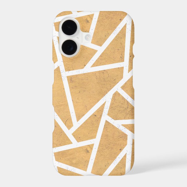 Yellow and white mosaic pattern Case-Mate iPhone case (Back)