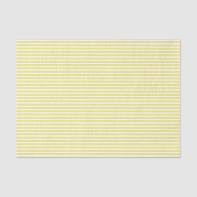 Yellow and White Pin Stripe Tissue Paper (Front)