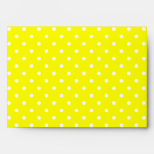 Yellow and White Polka Dot Pattern Envelope