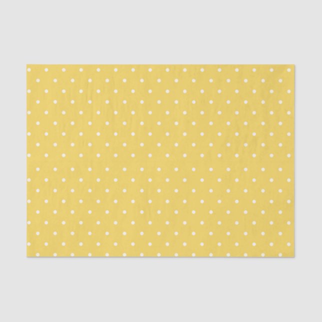 Yellow and White Polka Dot Tissue Paper (Front)
