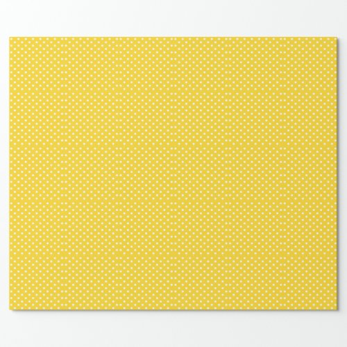 Yellow and White Polka_Dot Wrapping Paper