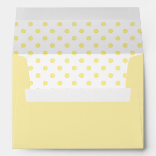 Yellow and White Polka Dots Envelope