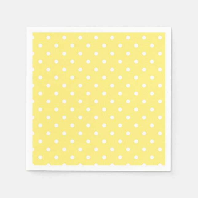 Yellow and white polka dots napkins (Front)