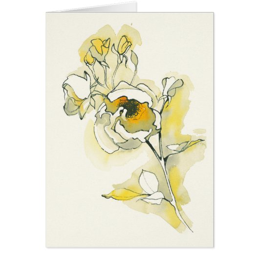 Yellow and White Roses Cards (Front)