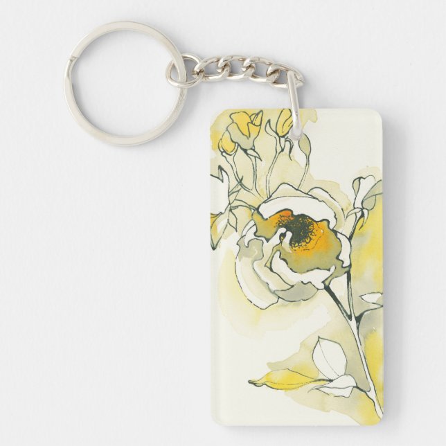 Yellow and White Roses Keychain (Front)