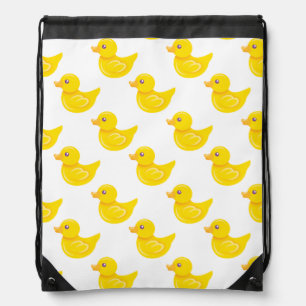 Yellow and White Rubber Duck, Ducky Drawstring Bag