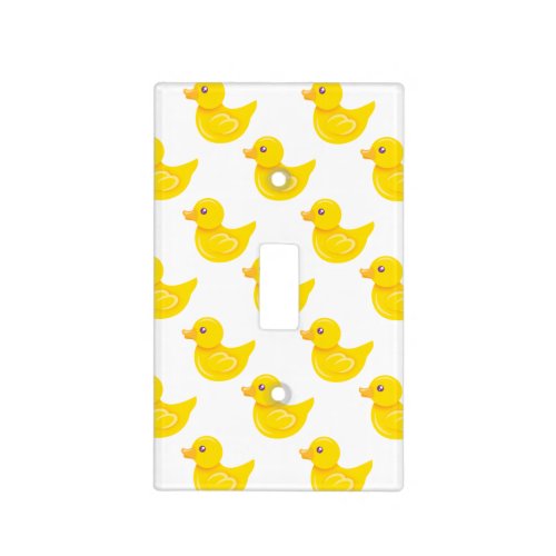Yellow and White Rubber Duck Ducky Light Switch Cover