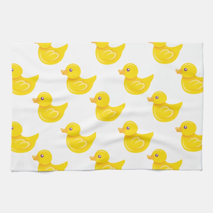 Yellow and White Rubber Duck, Ducky Towel
