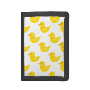 Yellow and White Rubber Duck, Ducky Tri-fold Wallet