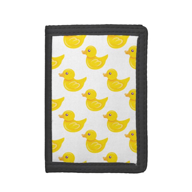 Yellow and White Rubber Duck, Ducky Trifold Wallet (Front Vertical)