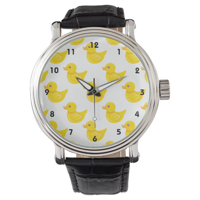 Yellow and White Rubber Duck, Ducky Watch (Front)