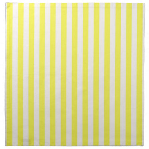 Yellow and White Stripe Pattern Cloth Napkin