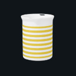 Yellow and White Stripe Pattern Pitcher<br><div class="desc">Yellow and White Stripe Pattern</div>