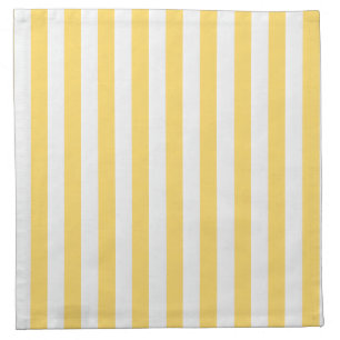 Yellow and White Striped Cloth Napkin