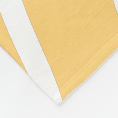 Yellow and White  Striped Wave Repeat Pattern Fleece Blanket