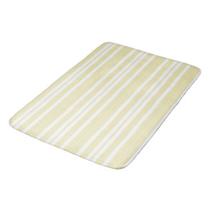 yellow and white stripes bath mat