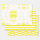 Yellow and white online chevron wrapping paper